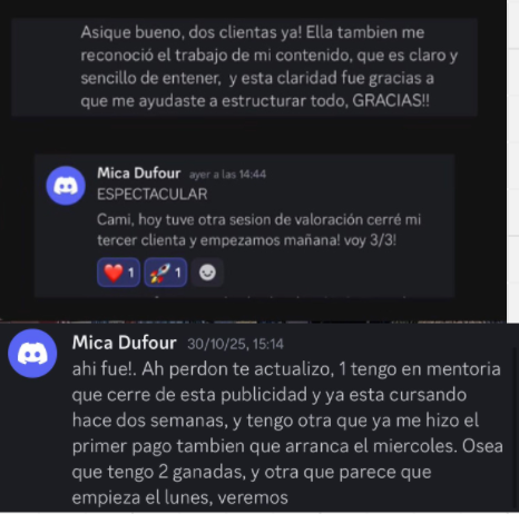 Captura del testimonio de Mica
