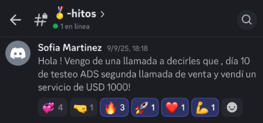 Captura del testimonio de Sofi